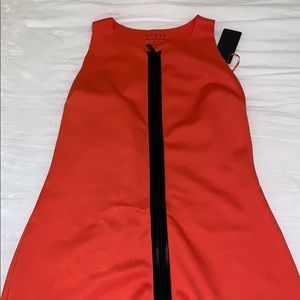 Orange - salmon color party dress
